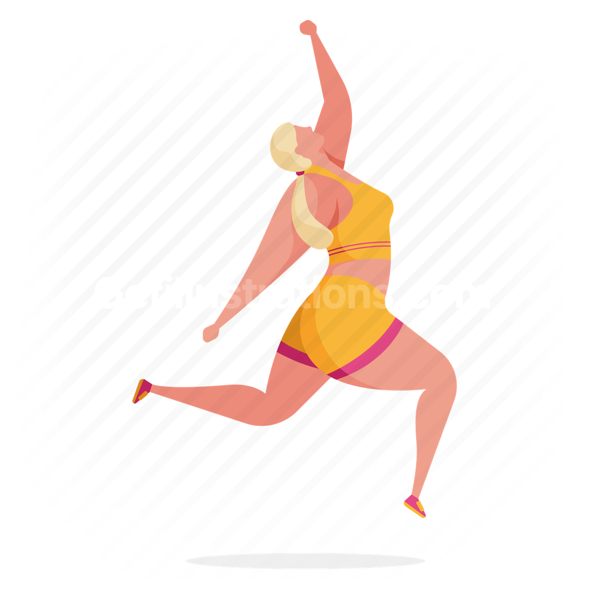 woman, exercise, fitness, sport
